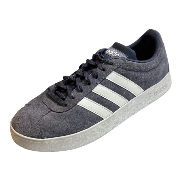 adidas Shoes - Adidas Sambas VL Court 3.0 Gray and White Suede Sneakers Size 8